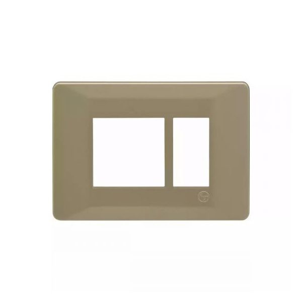 entice 3 module plate- Gold Rush L T CB91103FU11 entice3moduleplate goldrush cb91103fu11 front