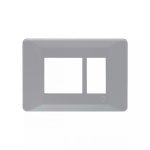 entice 3 module plate- Ice Silver L T CB91103FI11 entice3moduleplate icesilver cb91103fi11 front