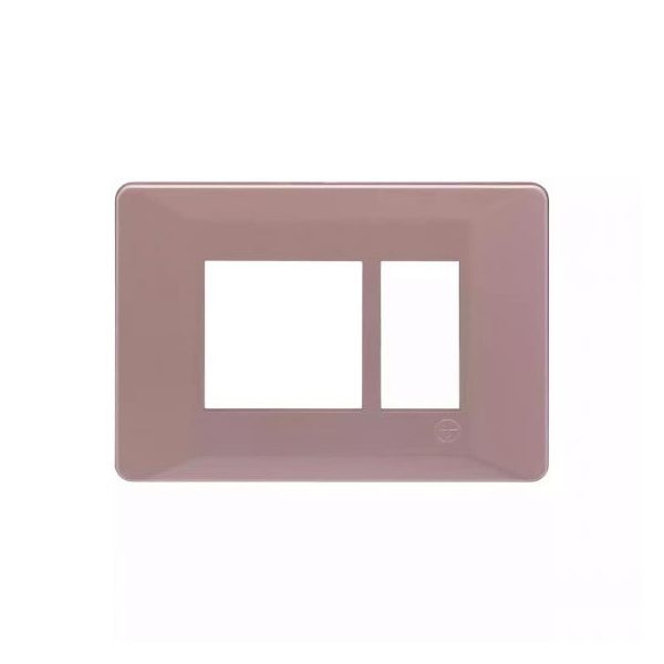 entice 3 module plate- Rose Gold L T CB91103FL11 entice3moduleplate rosegold cb91103fl11 front