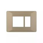 entice 3 module plate- Rustic Gold L T CB91103FR11 entice3moduleplate rusticgold cb91103fr11 front
