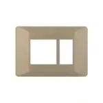 entice 3 module plate- Rustic Gold L T CB91103FR11 entice3moduleplate rusticgold cb91103fr11 front