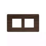 entice 4 module plate- Cinnamon Wood L T CB91104FA12 entice4moduleplate cinnamonwood cb91104fa12 front