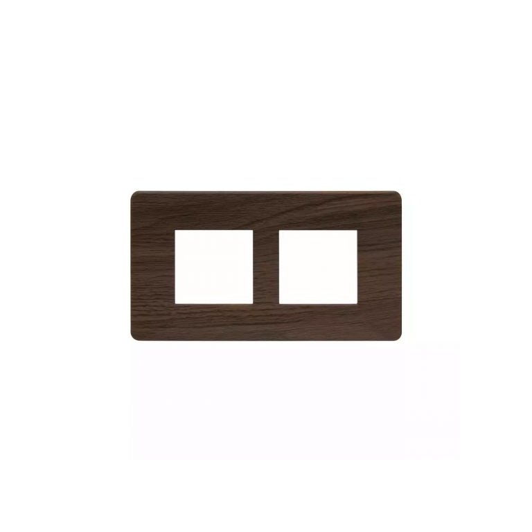 entice 4 module plate- Cinnamon Wood L T CB91104FA12 entice4moduleplate cinnamonwood cb91104fa12 front