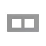 entice 4 module plate- Eco Grey L T CB91104FE11 entice4moduleplate ecogrey cb91104fe11 front