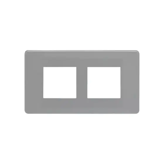 entice 4 module plate- Eco Grey L T CB91104FE11 entice4moduleplate ecogrey cb91104fe11 front