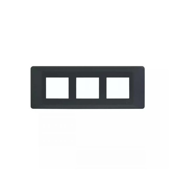 entice 6 module plate- Charcoal Grey L T CB91106FG11 entice6moduleplate charcoalgrey cb91106fg11 front
