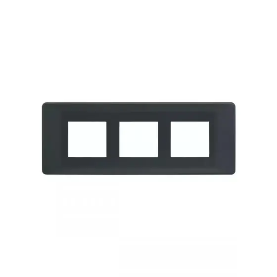 entice 6 module plate- Charcoal Grey L T CB91106FG11 entice6moduleplate charcoalgrey cb91106fg11 front