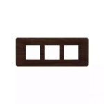 entice 6 module plate- Dark Chocolate Wood L T CB91106FL12 entice6moduleplate darkchocolatewood cb91106fl12 front