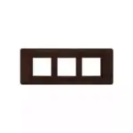 entice 6 module plate- Dark Chocolate Wood L T CB91106FL12 entice6moduleplate darkchocolatewood cb91106fl12 front