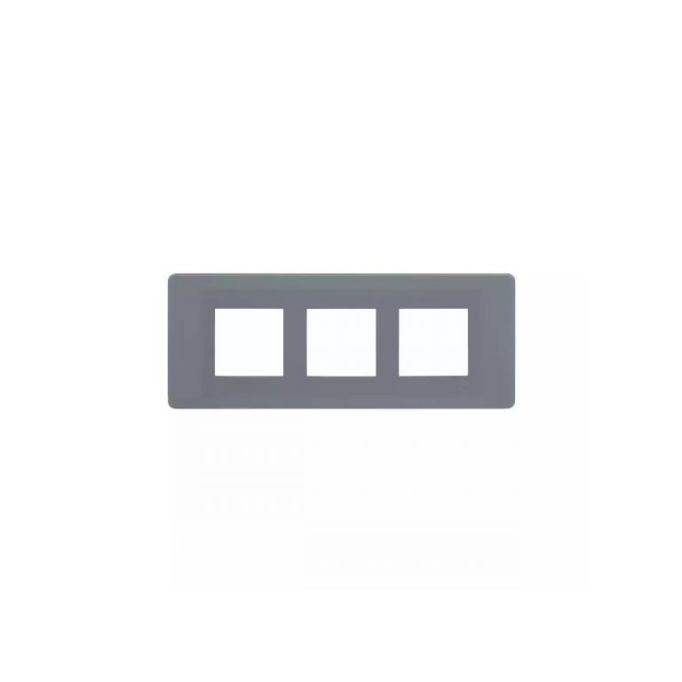 entice 6 module plate- Eco Grey L T CB91106FE11 entice6moduleplate ecogrey cb91106fe11 front