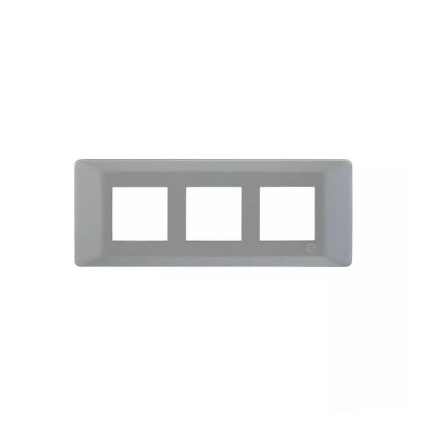 entice 6 module plate- Ice Silver L T CB91106FI11 entice6moduleplate icesilver cb91106fi11 front