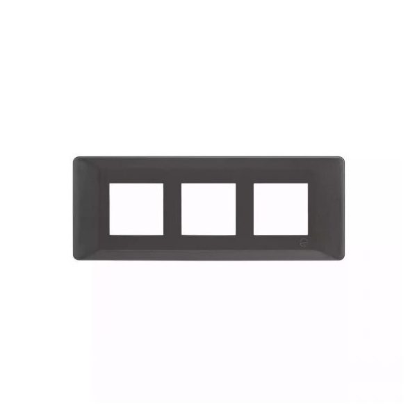 entice 6 module plate- Metallic Grey L T CB91106FM11 entice6moduleplate metallicgrey cb91106fm11 front
