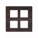 entice 8 M plate Square- Dark Chocolate Wood L T CB91208FL12 entice8mplatesquare darkchocolatewood cb91208fl12 front