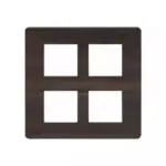 entice 8 M plate Square- Dark Chocolate Wood L T CB91208FL12 entice8mplatesquare darkchocolatewood cb91208fl12 front