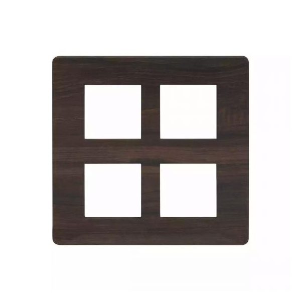 entice 8 M plate Square- Dark Chocolate Wood L T CB91208FL12 entice8mplatesquare darkchocolatewood cb91208fl12 front