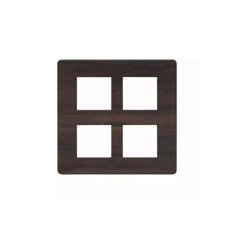 entice 8 M plate Square- Dark Chocolate Wood L T CB91208FL12 entice8mplatesquare darkchocolatewood cb91208fl12 front