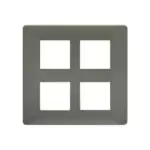 entice 8 M plate Square- Eco Grey L T CB91208FE11 entice8mplatesquare ecogrey cb91208fe11 front