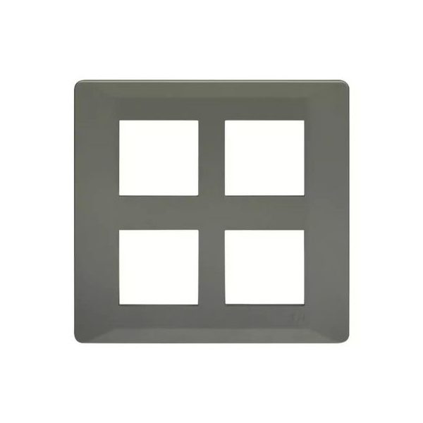 entice 8 M plate Square- Eco Grey L T CB91208FE11 entice8mplatesquare ecogrey cb91208fe11 front