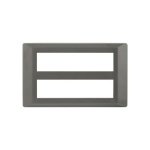 entice 16 module plate- Metallic Grey L T CB91116FM11 entice 16 module plate metallic grey cb91116fm11 front