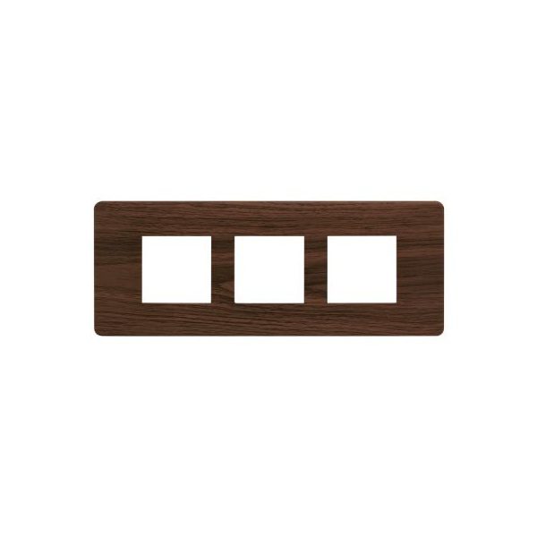 entice 6 module plate- Cinnamon Wood L T CB91106FA12 entice 6 module plate cinnamon wood cb91106fa12 front