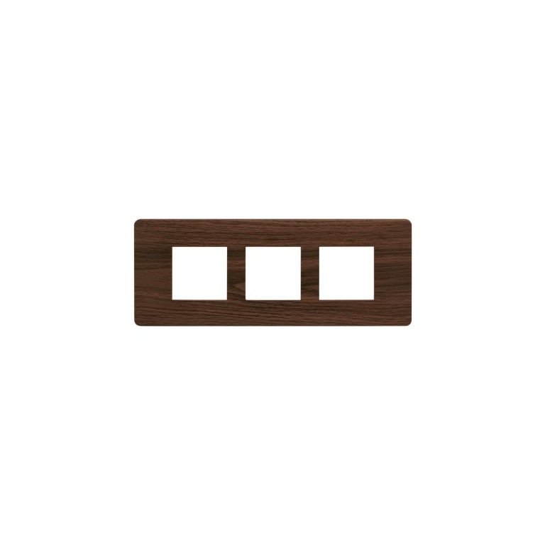 entice 6 module plate- Cinnamon Wood L T CB91106FA12 entice 6 module plate cinnamon wood cb91106fa12 front