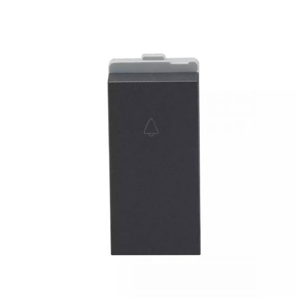 entice Bell Push 10A 1M Cha Grey L T CB91101BG10 enticebellpush10a1m chagrey cb91101bg10 front