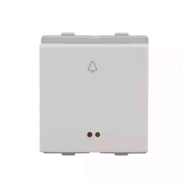 entice bell push 10A with indicator 2M White L T CB91302BW10 enticebellpush10awithindicator2m cb91302bw10 front