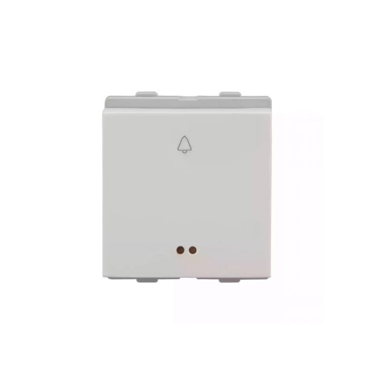 entice bell push 10A with indicator 2M White L T CB91302BW10 enticebellpush10awithindicator2m cb91302bw10 front