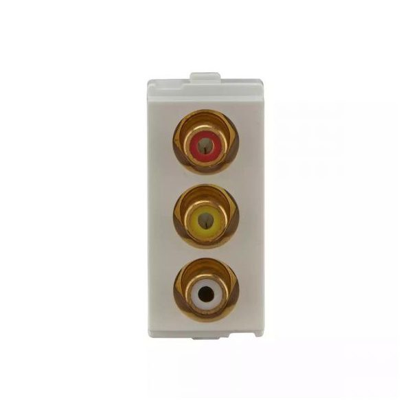 entice RCA Connector 1M White L T CB91201TW00 enticercaconnector1m cb91201tw00 front