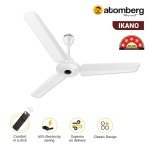 Atomberg Ikano 1200 mm BLDC Ceiling Fan with Remote Control LED Indicators Gloss White ikano white 2