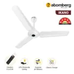 Atomberg Ikano 1200 mm BLDC Ceiling Fan with Remote Control LED Indicators Gloss White ikano white 2