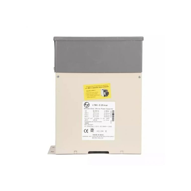 Standard Duty Box Capacitor 26.5 kVAr 525 VAC L T LTBCD326M2 ltbcd325b2 25 kvar bx std cap440v3 ph0 front