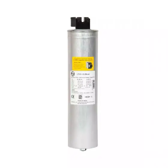 ltccd325b2_25kvar_lt_std_cap440v3_ph_front.jpg Standard Duty Cylindrical Capacitor 26.5 kVAr 525 VAC L T LTCCD326M2 ltccd325b2 25kvar lt std cap440v3 ph front