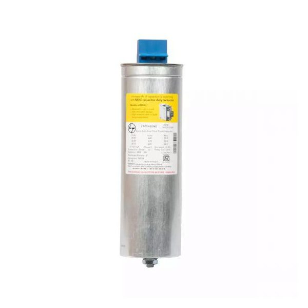 Heavy Duty Gas filled Cylindrical Capacitor 30 kVAr 525 VAC L T LTCCN330M2 ltccn325b2 25 kvar hd gas filled cap440v50hz front
