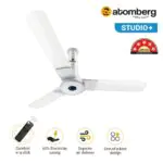 Atomberg Studio 1200 mm BLDC Ceiling Fan with Remote Control LED Indicators Marble White marblewhite 2