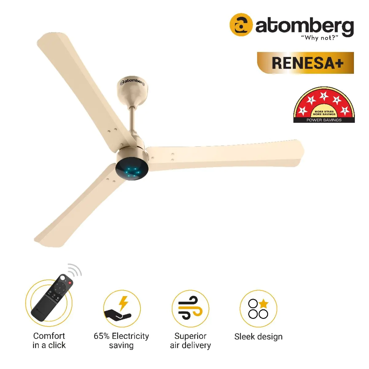 metlkgold2_1.jpg Atomberg Renesa 1200 mm BLDC Ceiling Fan with Remote Control LED Indicators Metallic Gold metlkgold2 1