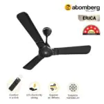 Atomberg Erica 1200 mm BLDC Ceiling Fan with Remote Control Midnight Black midnight black 2