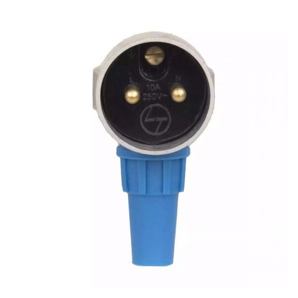 Plug 10A 2 Pin Metal L T MPS210P mps210p 10a 2 pin plug metal clad back