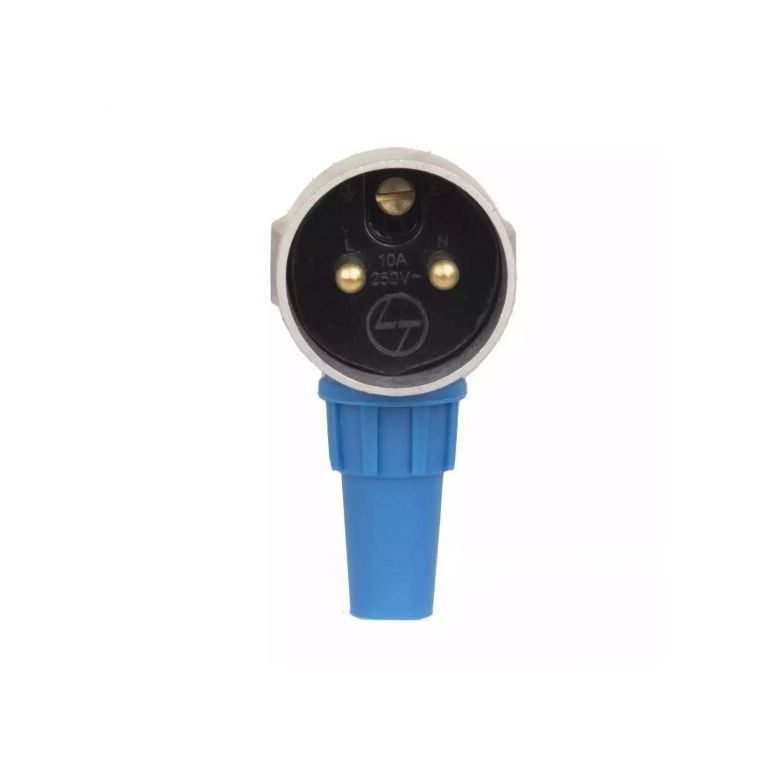 Plug 10A 2 Pin Metal L T MPS210P mps210p 10a 2 pin plug metal clad back