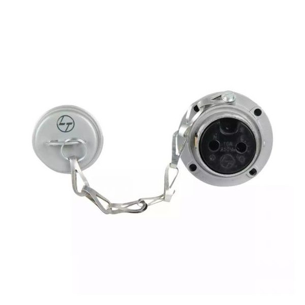 Socket 10A 2 Pin Metal L T MPS210S mps210s 10a 2pin socket metal clad front
