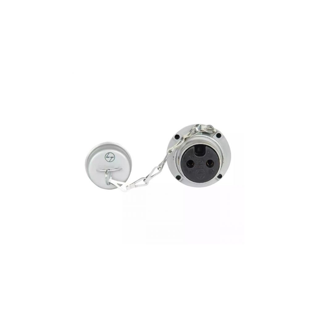 Socket 20A 2 Pin Metal L T MPS220S mps220s 20a 2pin socket metal clad front