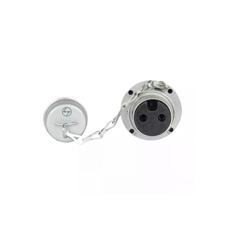 Socket 20A 2 Pin Metal L T MPS220S mps220s 20a 2pin socket metal clad front