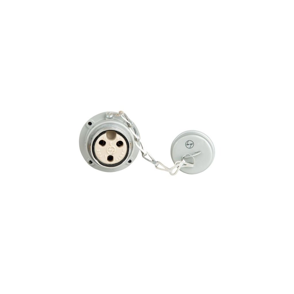 Socket 20A 3 Pin Metal L T MPS320S mps320s 20a 3pin socket metal clad front