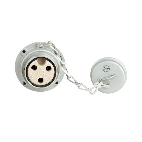 Socket 20A 3 Pin Metal L T MPS320S mps320s 20a 3pin socket metal clad front