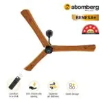 Atomberg Renesa 1400 mm BLDC Ceiling Fan with Remote Control LED Indicators Golden Oakwood oakwood 2
