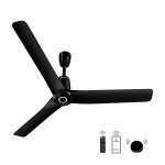 Atomberg Aris Contour Smart 1200 mm BLDC Ceiling Fan with IoT, Remote Control Ring Light LED for Speed Indication Midnight Bl