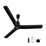 Atomberg Aris Contour Smart 1200 mm BLDC Ceiling Fan with IoT, Remote Control Ring Light LED for Speed Indication Midnight Bl