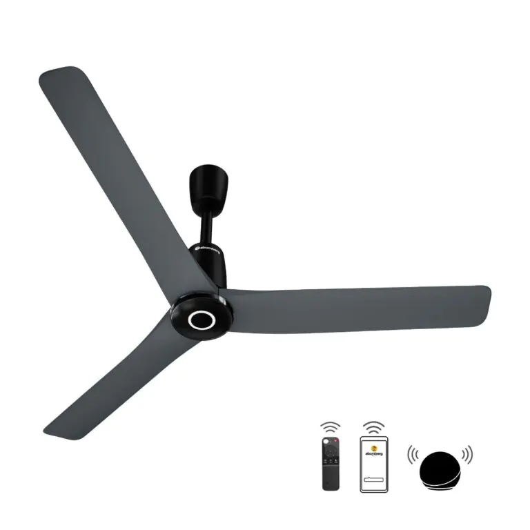 Atomberg Aris Contour Smart 1200 mm BLDC Ceiling Fan with IoT, Remote Control Ring Light LED for Speed Indication Regent Grey
