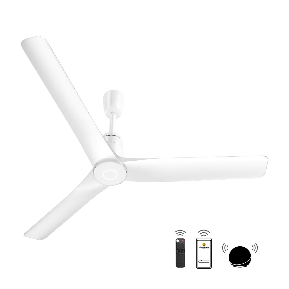 pli_1_amazon.jpg Atomberg Aris Contour Smart 1200 mm BLDC Ceiling Fan with IoT, Remote Control Ring Light LED for Speed Indication Marble Whit