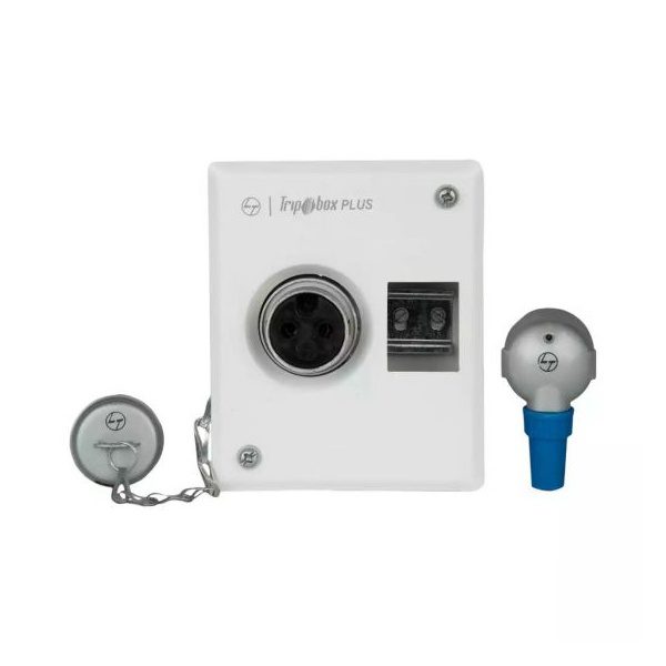 Tripbox PLUS DB Plug Socket 32A 3 Pin 3 Mod Single Door Metal L T PMP332DB pmp220db 2 mod20a p s db front